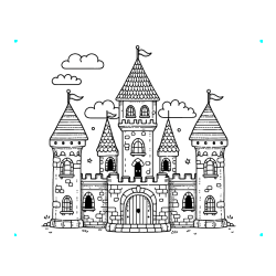 Pobarvana pobarvanka - Pobarvnaka velikega gradu