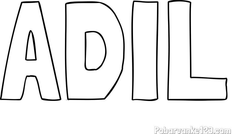 Pobarvanka imena ADIL