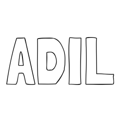 Online izdelana pobarvanka - Pobarvanka imena ADIL