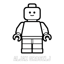 Online izdelana pobarvanka - Pobarvanka imena ALJAŽ GROŠELJ in pobarvanka LEGO figurice fanta