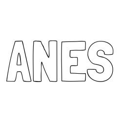 Online izdelana pobarvanka - Pobarvanka imena ANES