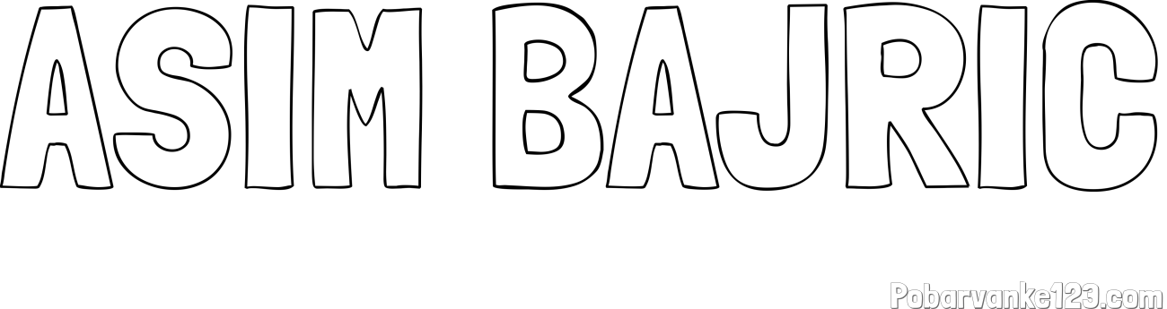 Pobarvanka imena ASIM BAJRIČ