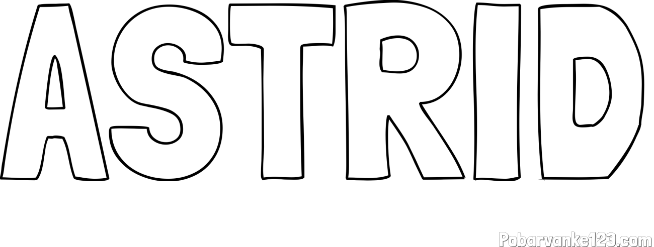 Pobarvanka imena ASTRID
