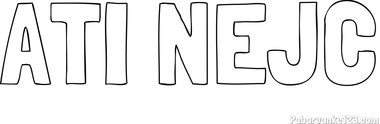 Pobarvanka imena ATI NEJC