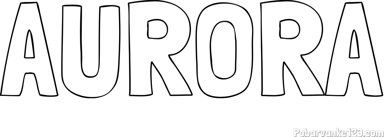 Pobarvanka imena AURORA-