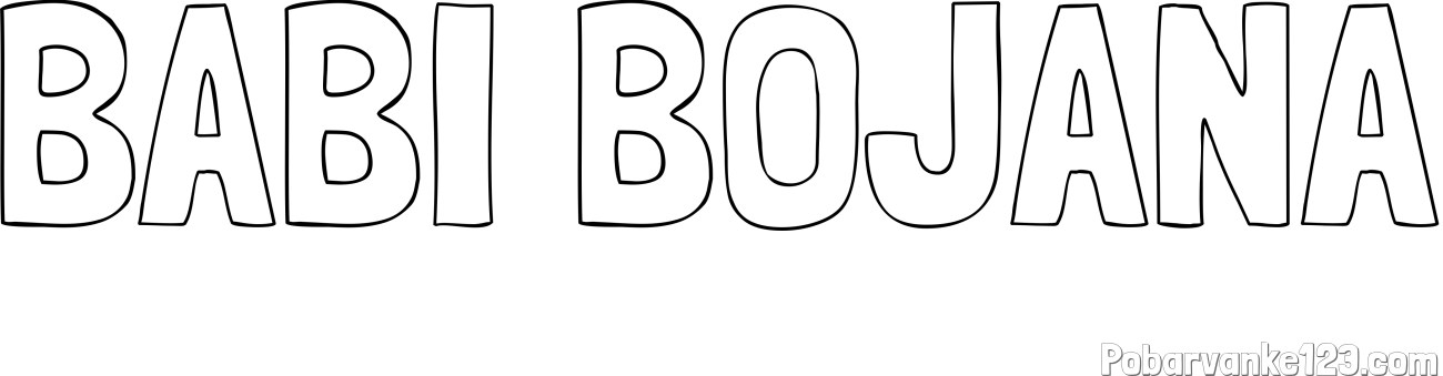 Pobarvanka imena BABI BOJANA