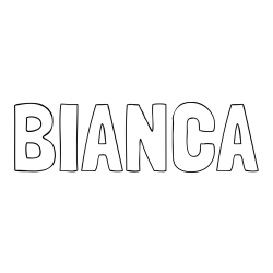 Online izdelana pobarvanka - Pobarvanka imena BIANCA