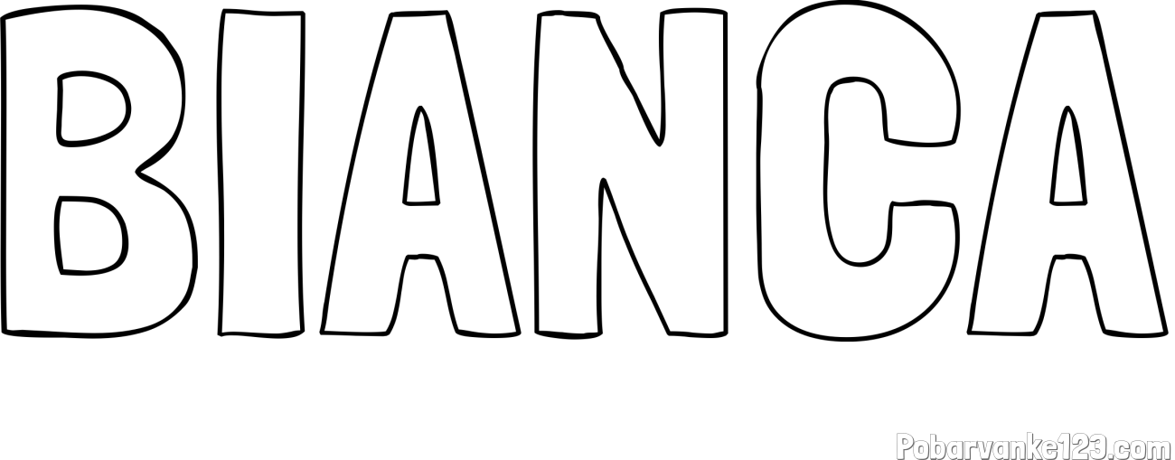 Pobarvanka imena BIANCA