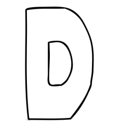 Online izdelana pobarvanka - Pobarvanka imena D