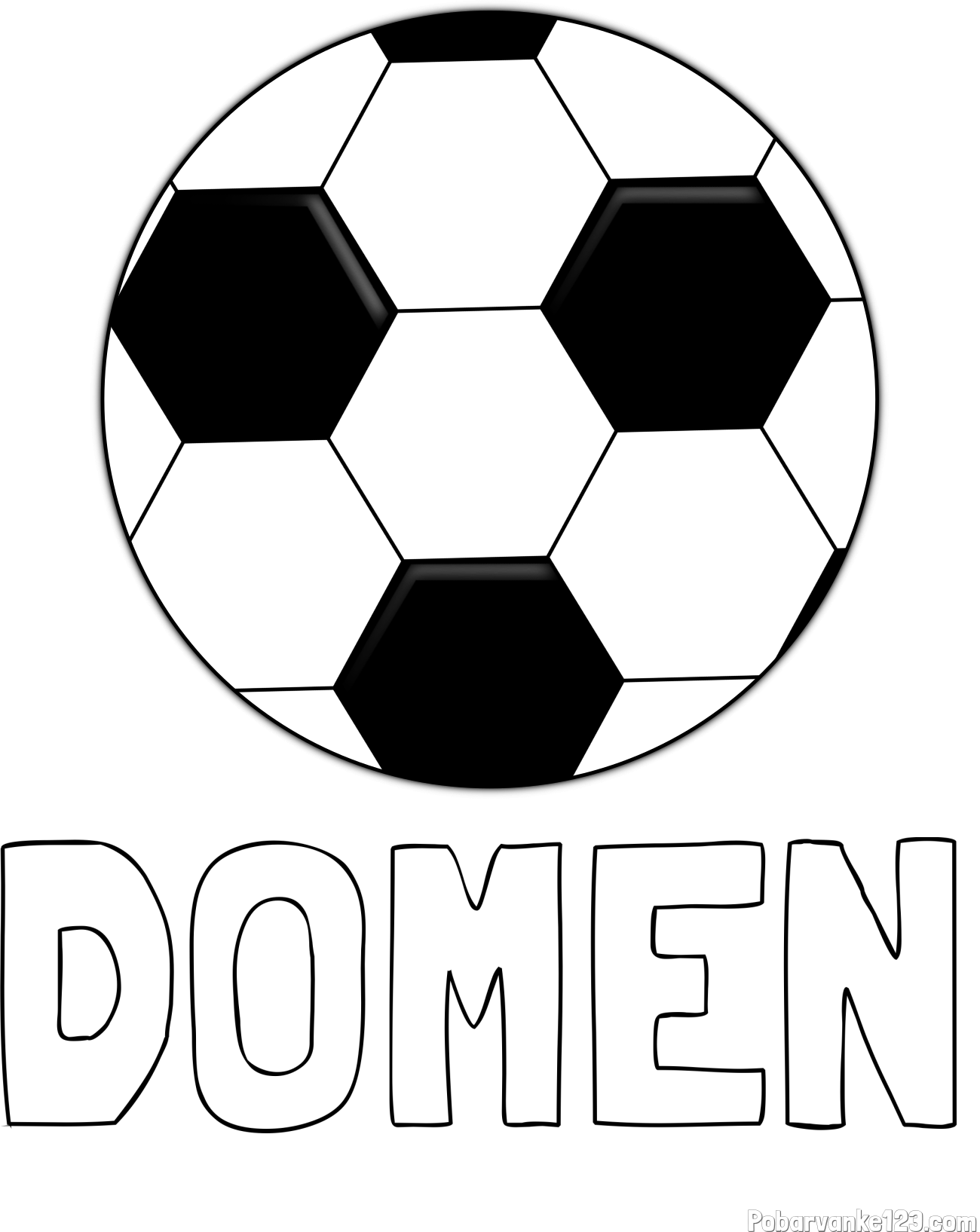 Pobarvanka imena DOMEN in pobarvanka nogometne žoge