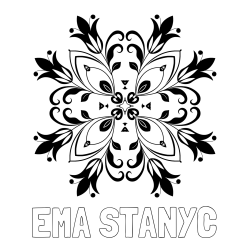Online izdelana pobarvanka - Pobarvanka imena EMA STANYČ in pobarvanka mandale (cvetovi)