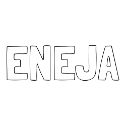 Online izdelana pobarvanka - Pobarvanka imena ENEJA