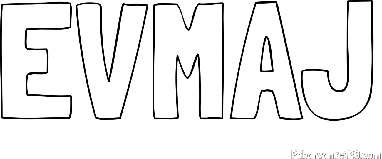 Pobarvanka imena EVMAJ