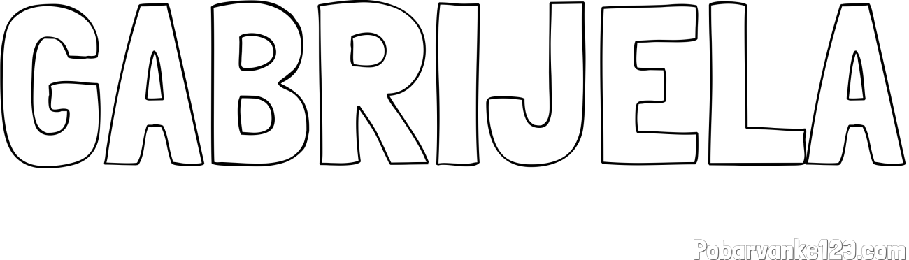 Pobarvanka imena GABRIJELA