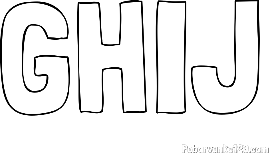 Pobarvanka imena GHIJ