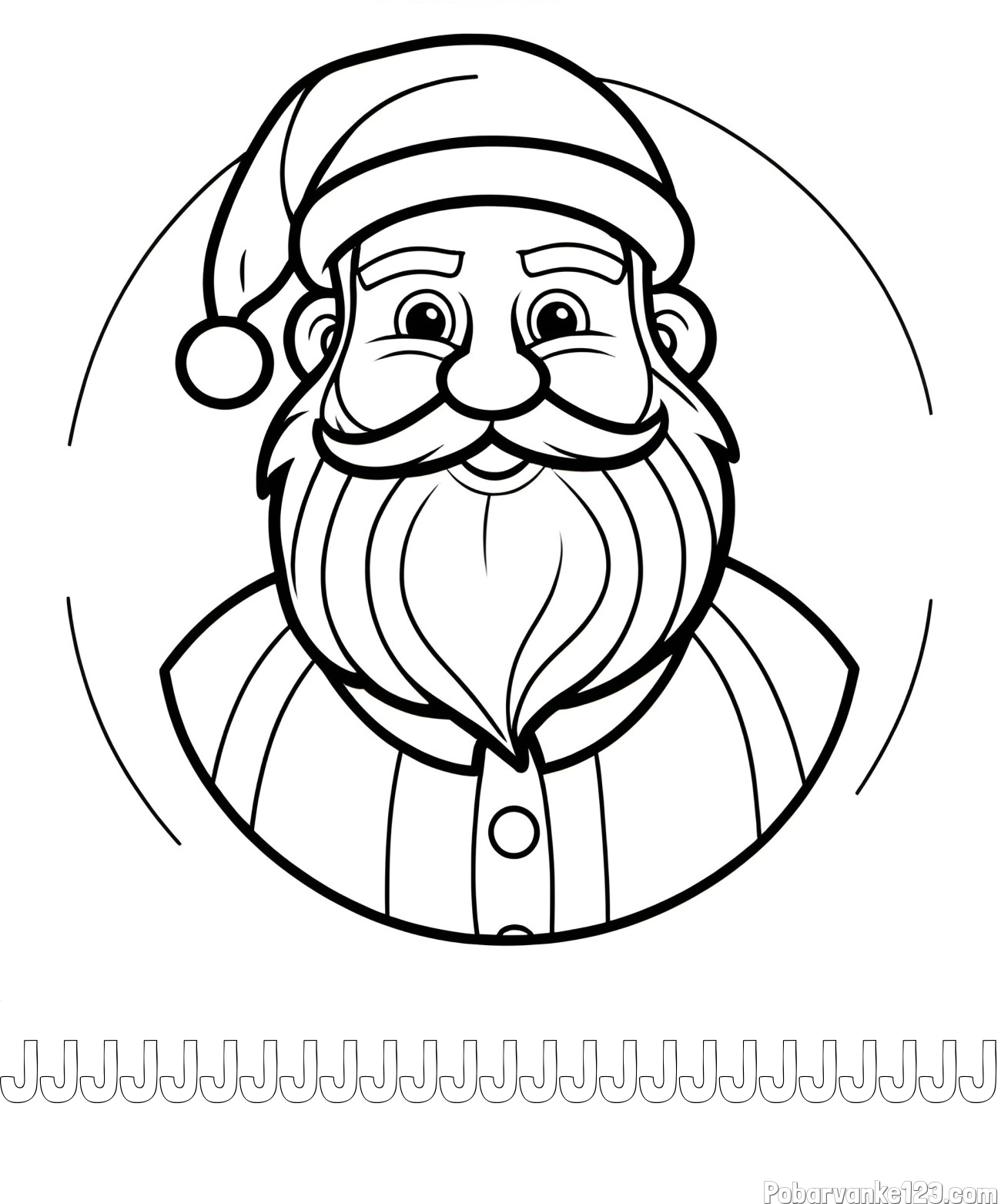 Pobarvanka imena JJJJJJJJJJJJJJJJJJJJJJJJJ in otroška pobarvanka veselega Božička