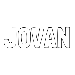 Online izdelana pobarvanka - Pobarvanka imena JOVAN