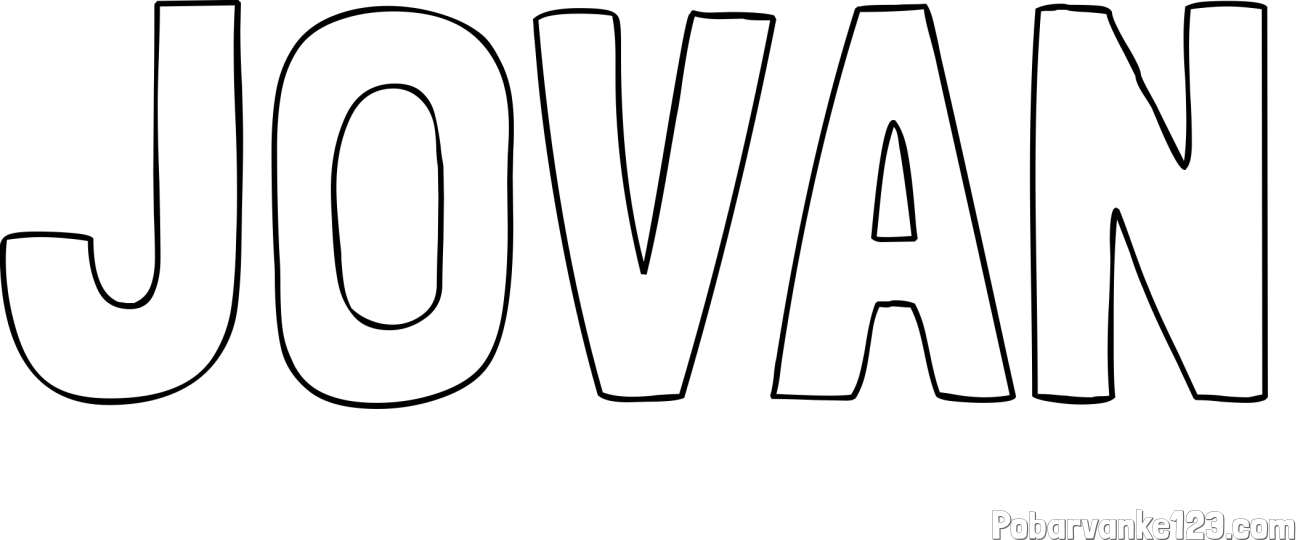 Pobarvanka imena JOVAN