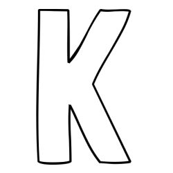 Online izdelana pobarvanka - Pobarvanka imena K