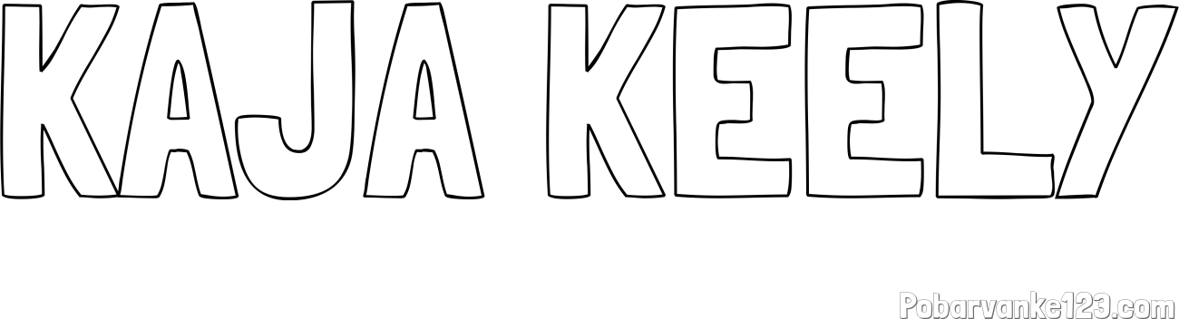 Pobarvanka imena KAJA KEELY