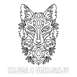 Online izdelana pobarvanka - Pobarvanka imena KNJIGA O UMIRJANJU in pobarvanka volka - mandale