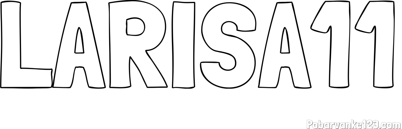 Pobarvanka imena LARISA11