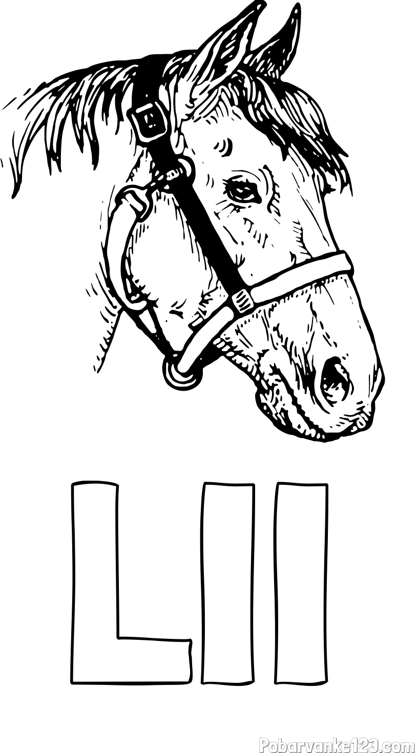 Pobarvanka imena LII in konjska glava