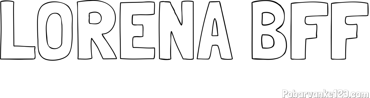 Pobarvanka imena LORENA BFF