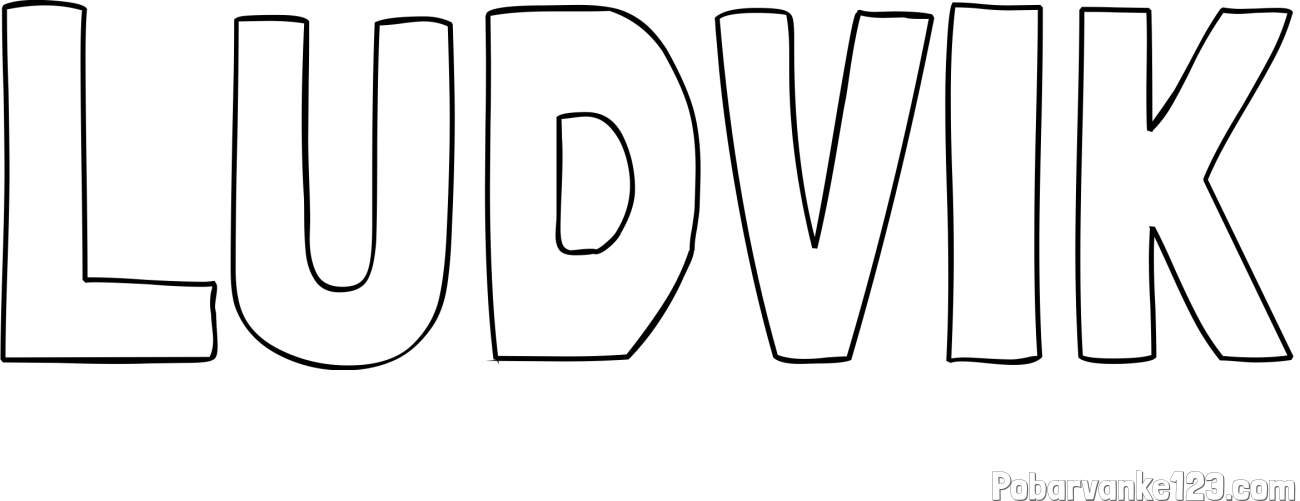 Pobarvanka imena LUDVIK