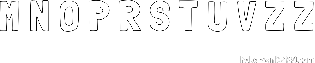 Pobarvanka imena M N O P R S T U V Z Ž