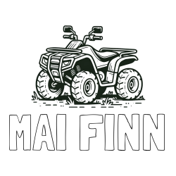 Online izdelana pobarvanka - Pobarvanka imena MAI FINN in pobarvanka štirikolesnika