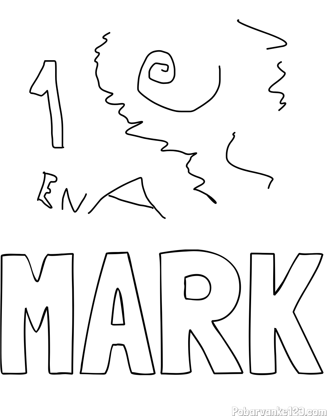 Pobarvanka imena MARK in maribor 1111111111111111111111111111111111111111111111111111111111111