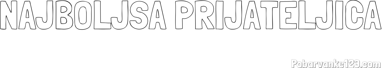 Pobarvanka imena NAJBOLJŠA PRIJATELJICA