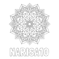 Online izdelana pobarvanka - Pobarvanka imena NARISA10 in Čudovita pobarvanka mendale