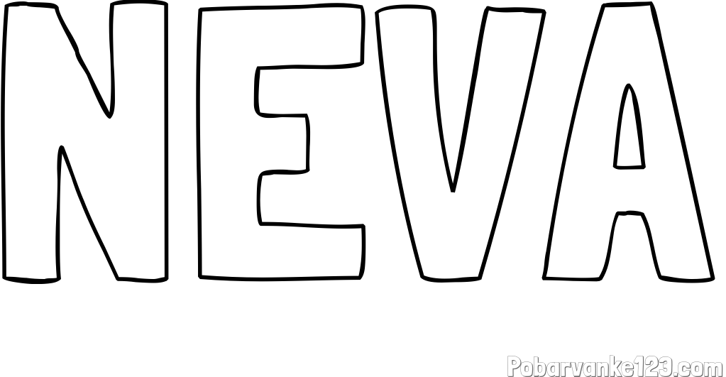 Pobarvanka imena NEVA