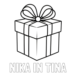 Online izdelana pobarvanka - Pobarvanka imena NIKA IN TINA in pobarvanka preprostega darila