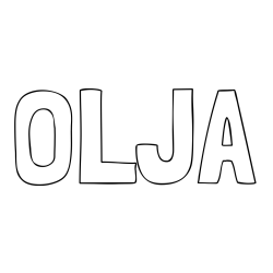 Online izdelana pobarvanka - Pobarvanka imena OLJA