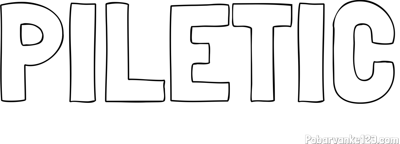 Pobarvanka imena PILETIČ