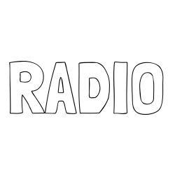 Online izdelana pobarvanka - Pobarvanka imena RADIO