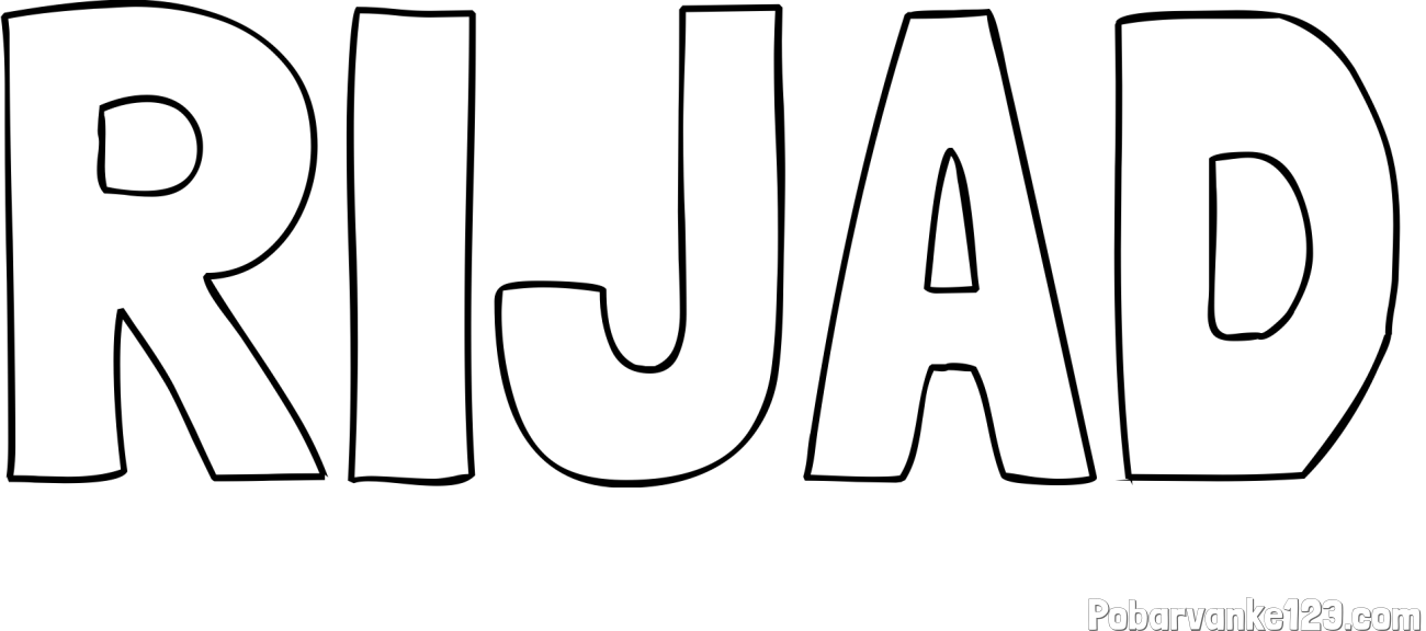 Pobarvanka imena RIJAD