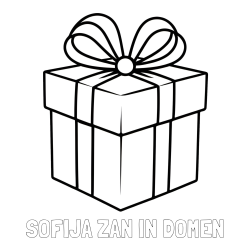 Online izdelana pobarvanka - Pobarvanka imena SOFIJA ŽAN IN DOMEN in pobarvanka preprostega darila