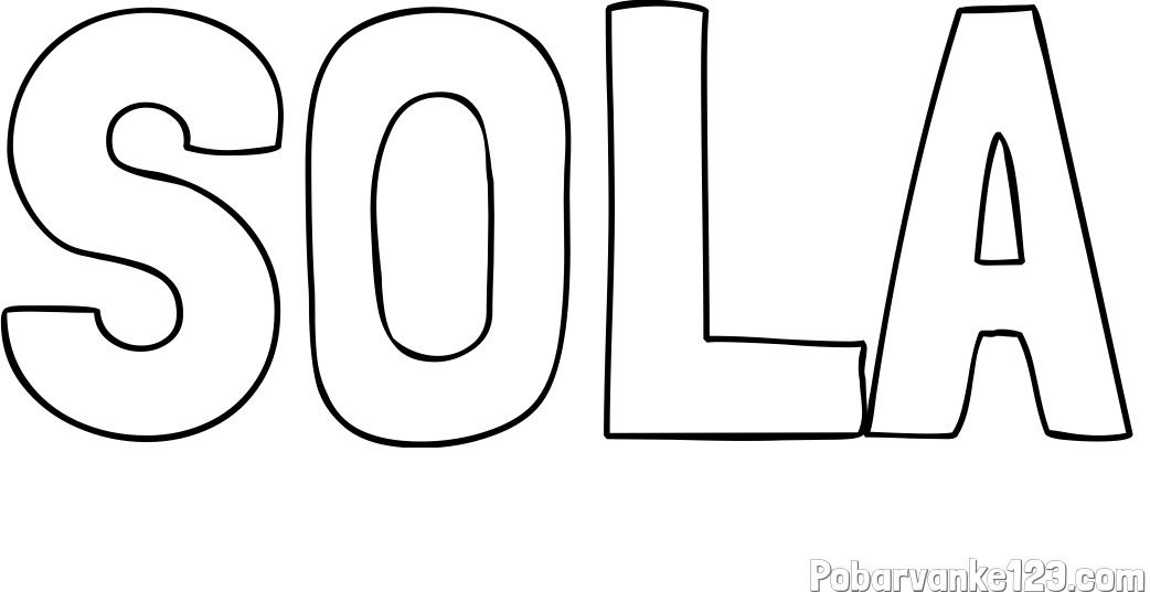 Pobarvanka imena ŠOLA