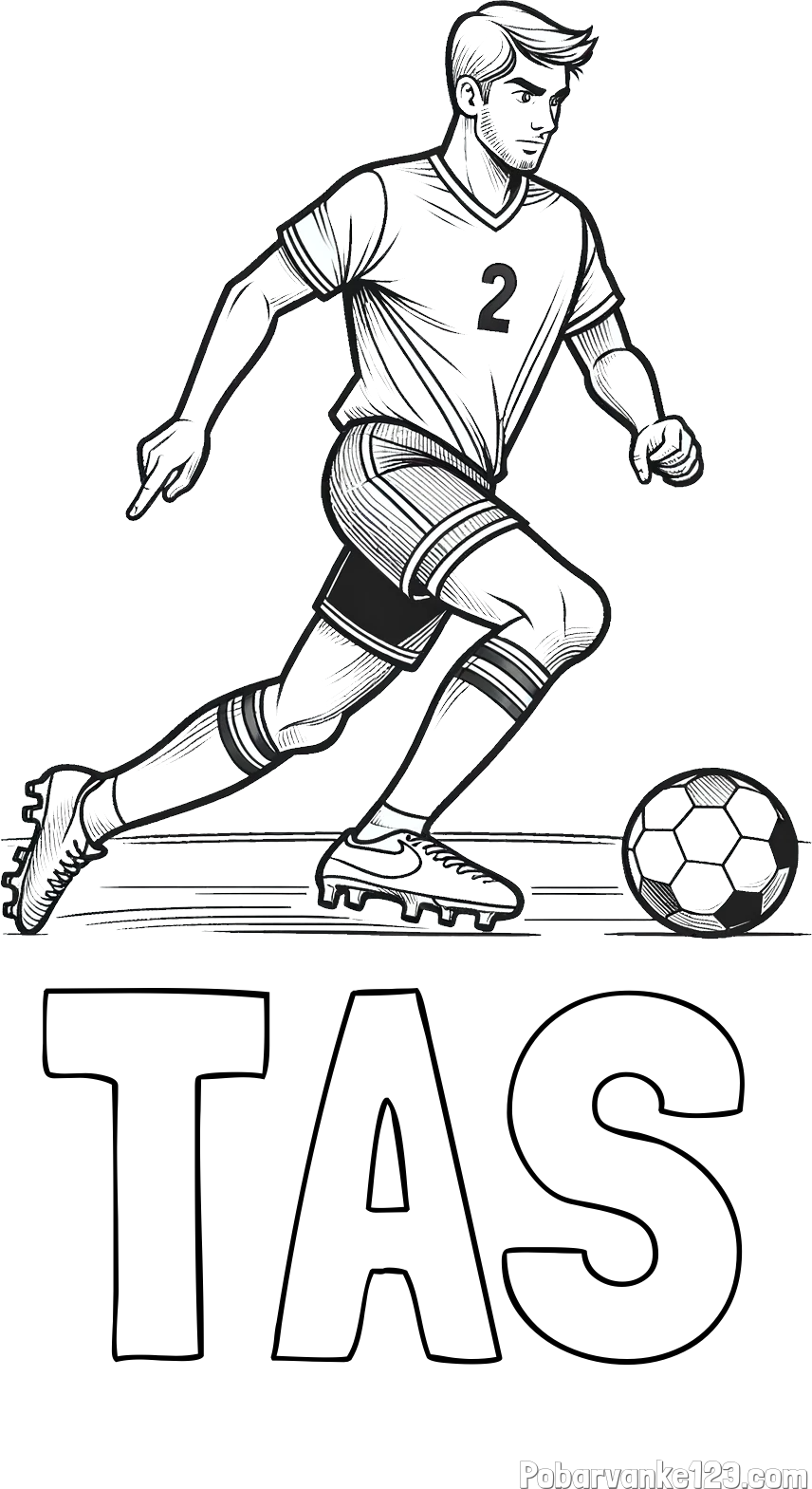 Pobarvanka imena TAŠ in pobarvanka nogometaša