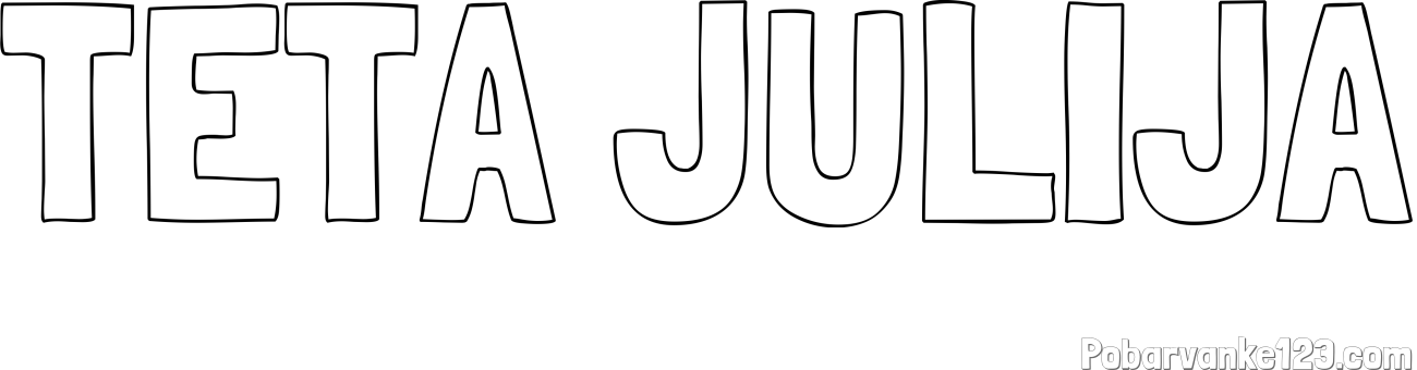 Pobarvanka imena TETA JULIJA