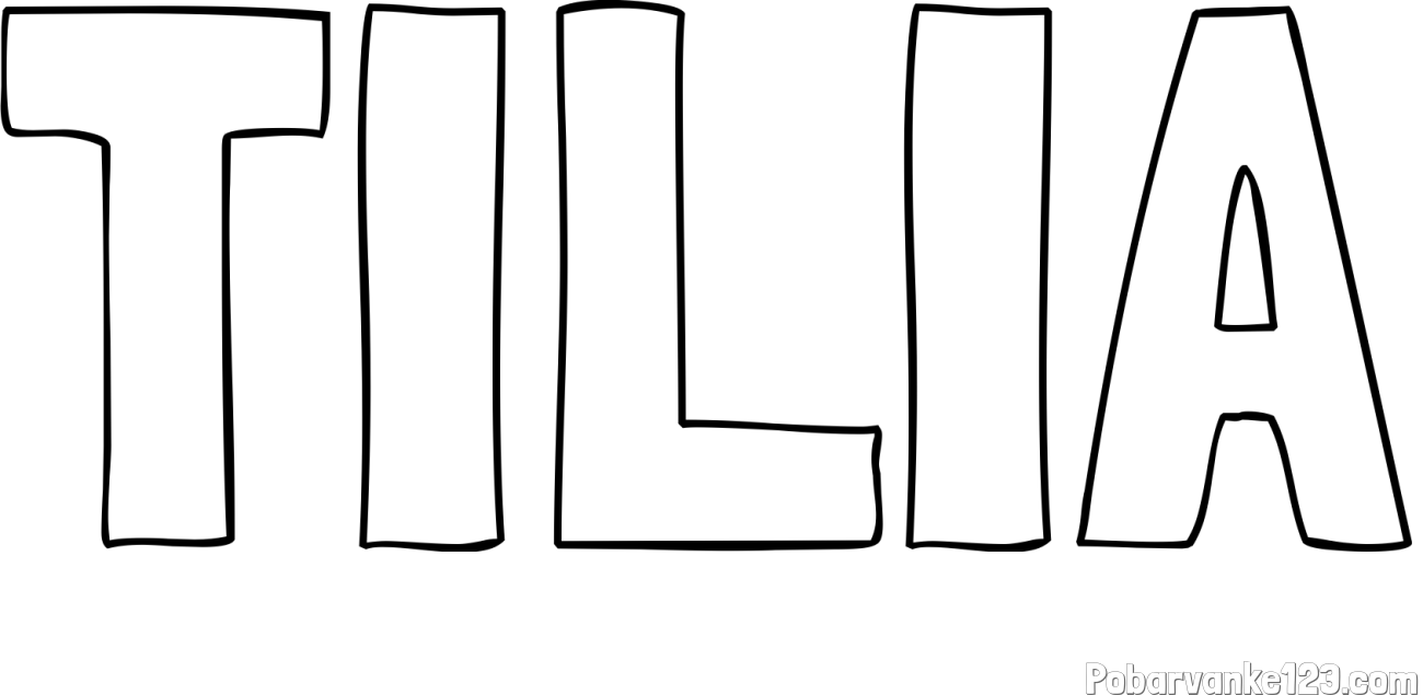 Pobarvanka imena TILIA