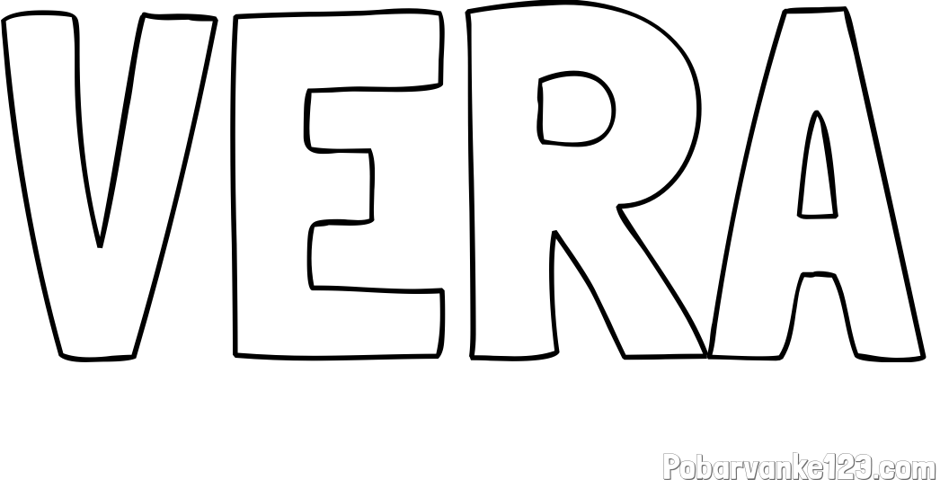 Pobarvanka imena VERA
