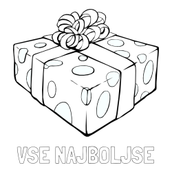 Pobarvanka imena VSE NAJBOLJŠE in božično darilo