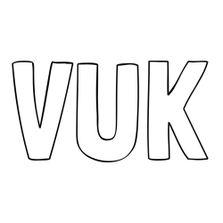 Online izdelana pobarvanka - Pobarvanka imena VUK