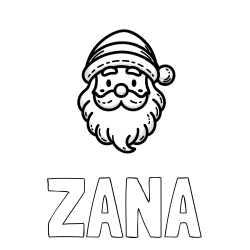 Online izdelana pobarvanka - Pobarvanka imena ŽANA in pobarvanka Božička za najmlajše