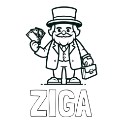 Online izdelana pobarvanka - Pobarvanka imena ŽIGA in pobarvanka požrešnega bankirja